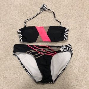Two piece swim suit S top & M bottom
